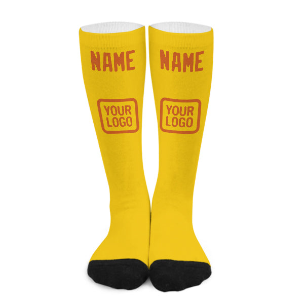 Custom Gold Orange Knee-High Sock