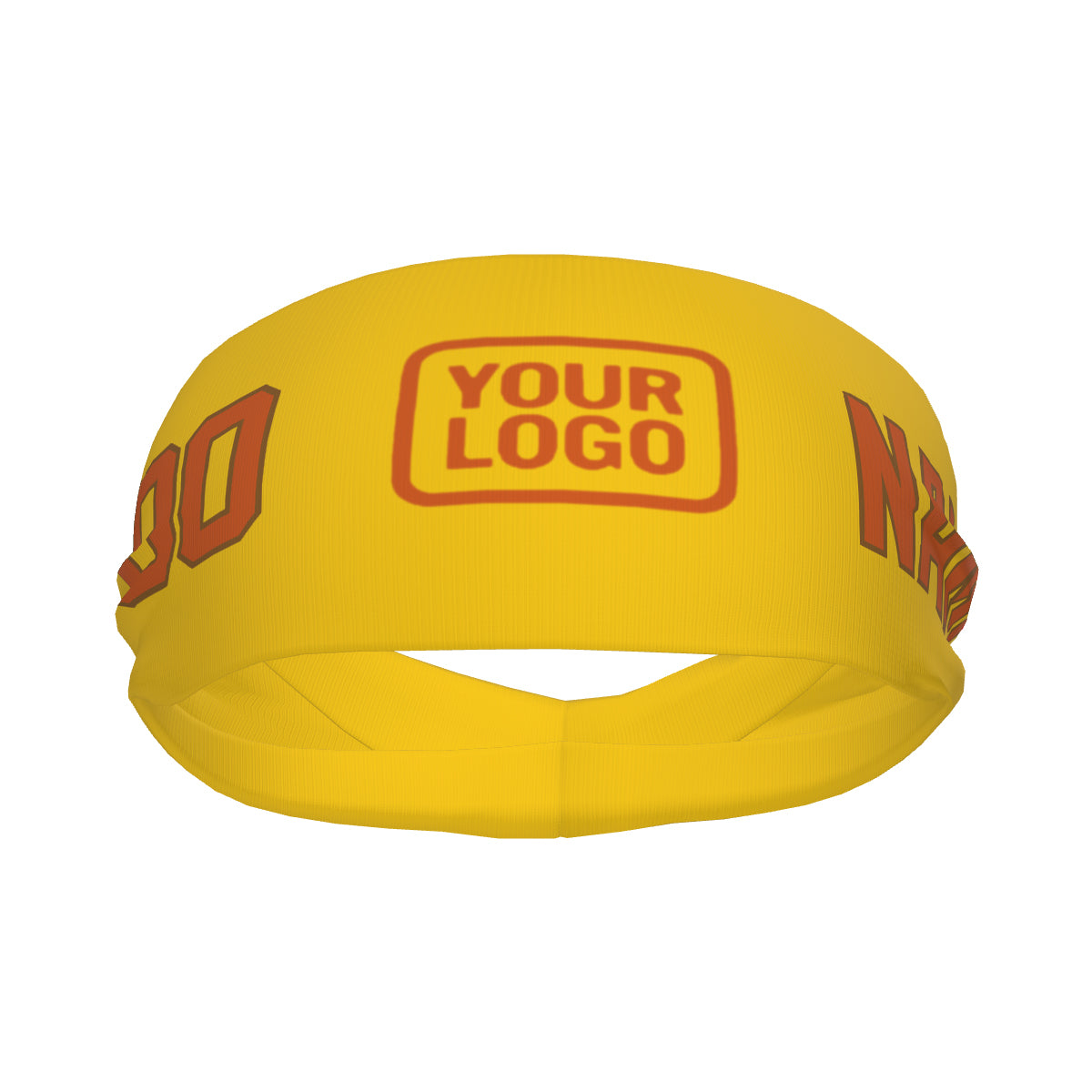 Custom Gold Orange Sports headband