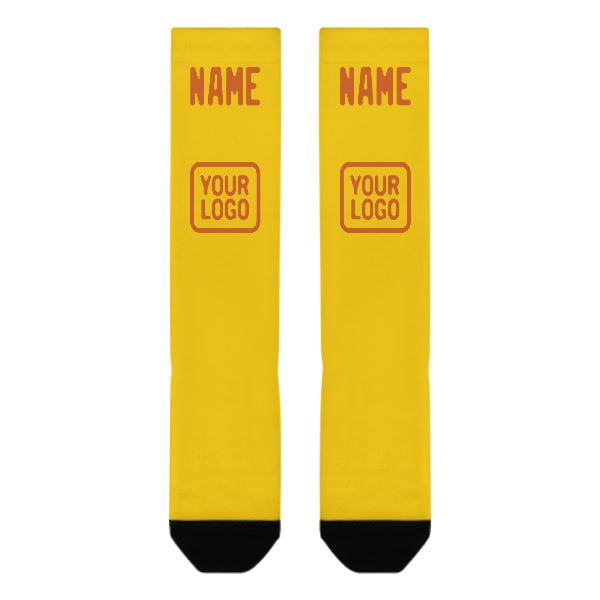 Custom Gold Orange Knee-High Sock