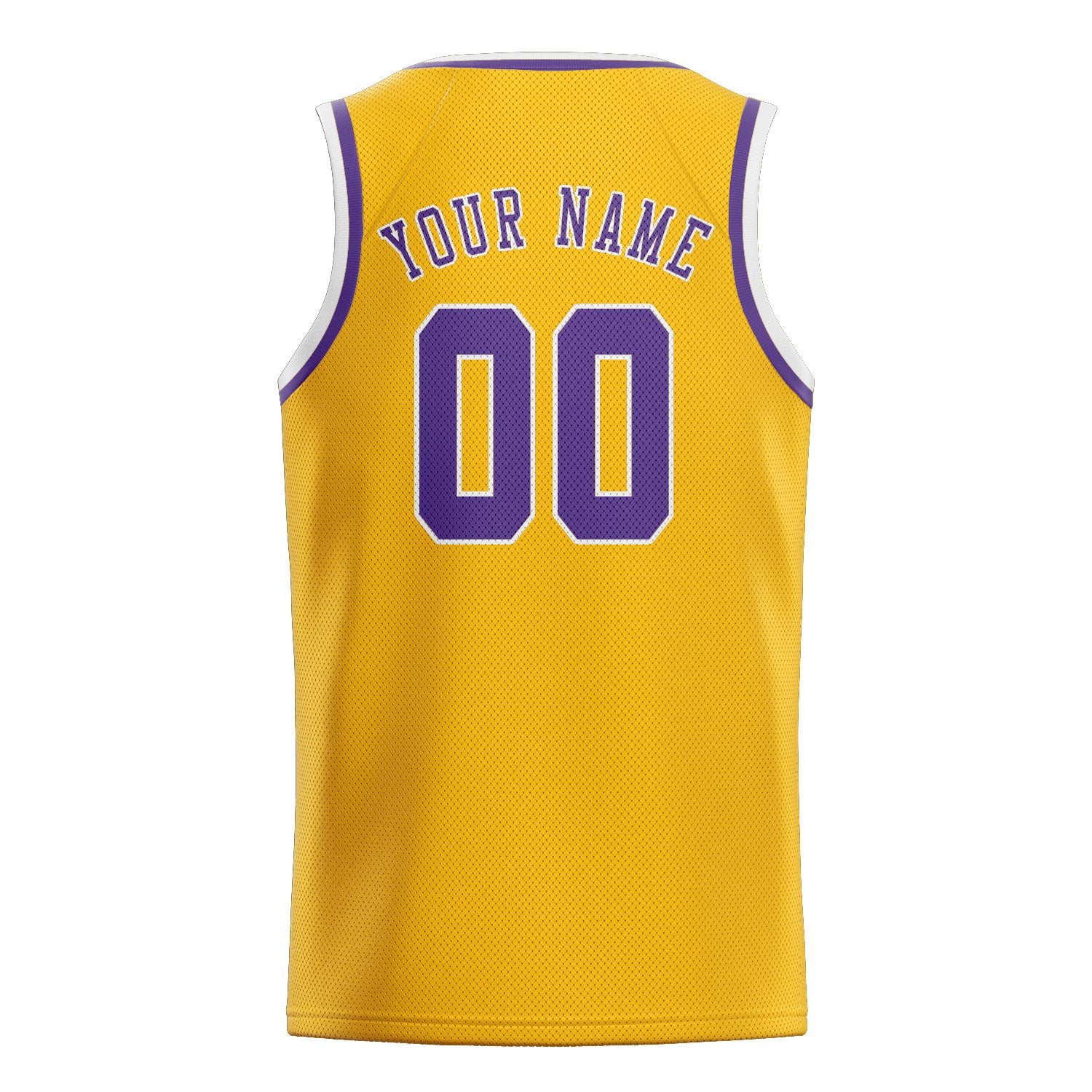 Custom Gold Light Purple Basketball Jersey