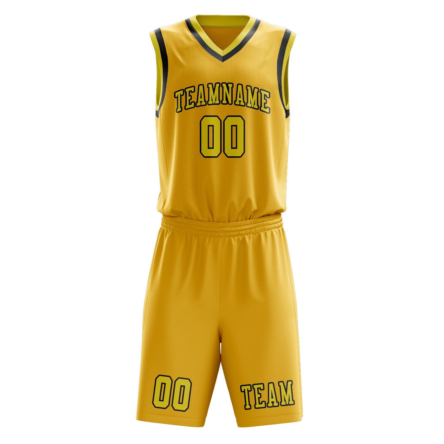 Custom Gold Light Yellow Basketball Set