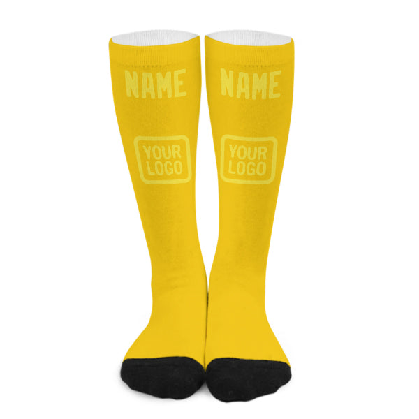Custom Gold Light Yellow Knee-High Sock