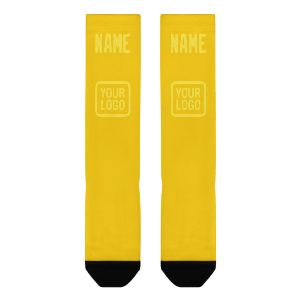 Custom Gold Light Yellow Knee-High Sock