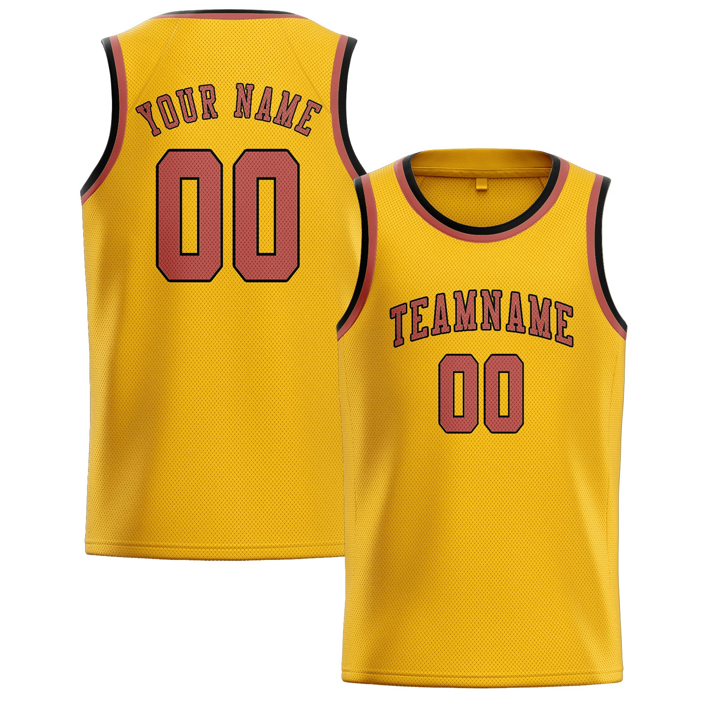 Custom Gold Copper Rose Basketball Jersey