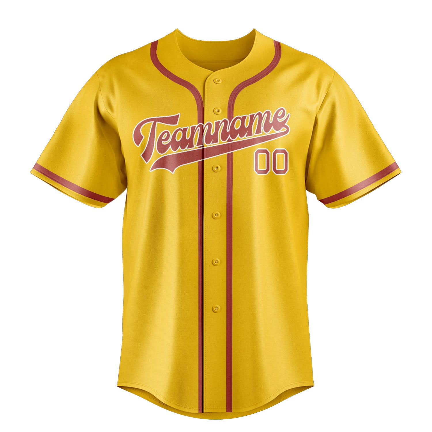Custom Gold Copper Rose Baseball Jersey
