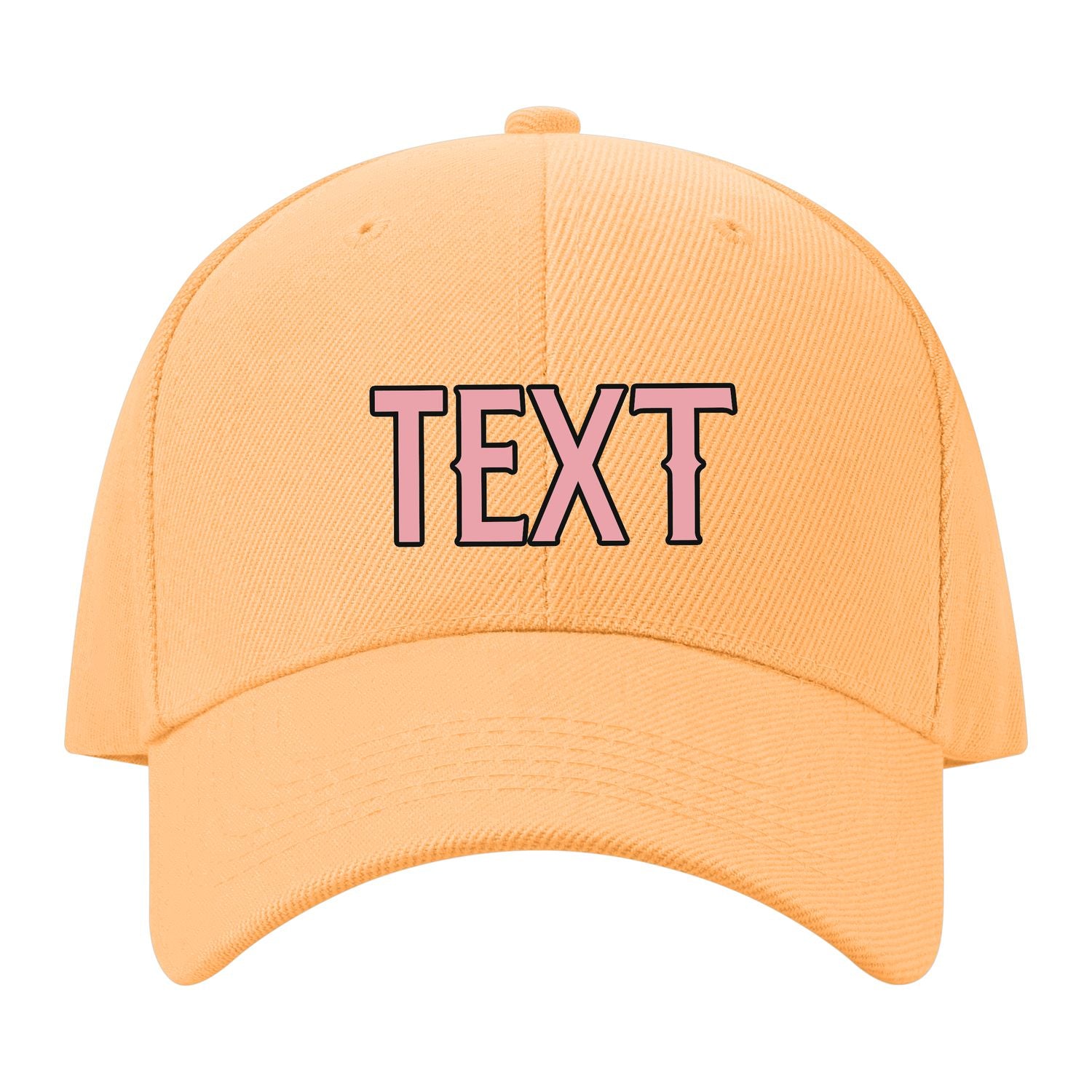 Custom Peach Powder Light Emerald Green Hat 30B21721