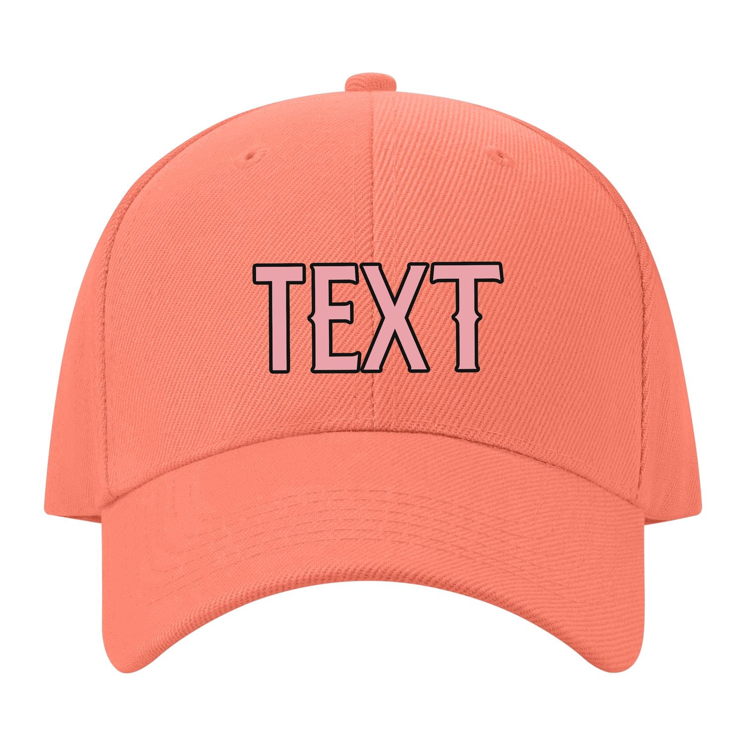 Custom Coral Pink Light Emerald Green Hat 31B21721