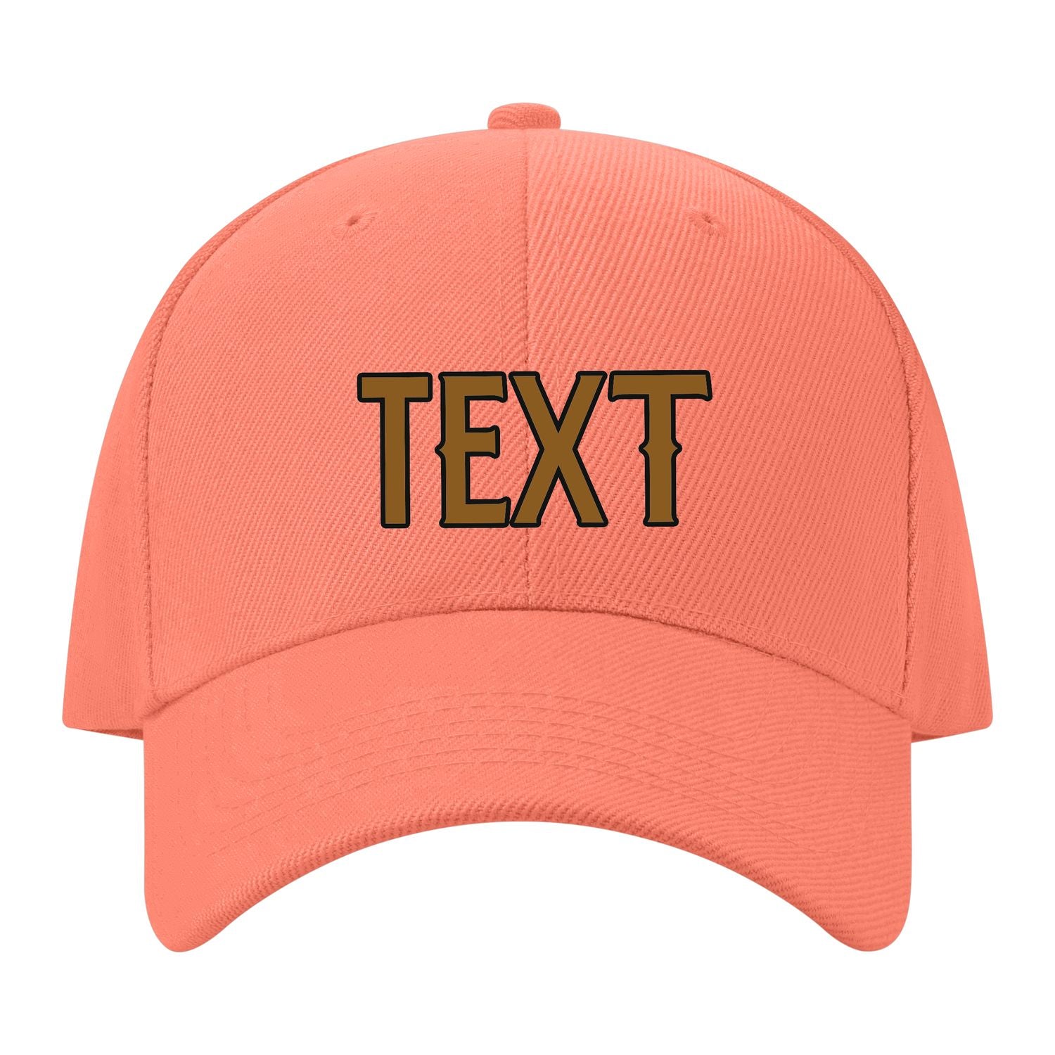 Custom Coral Pink Dark Green Hat 31B21722