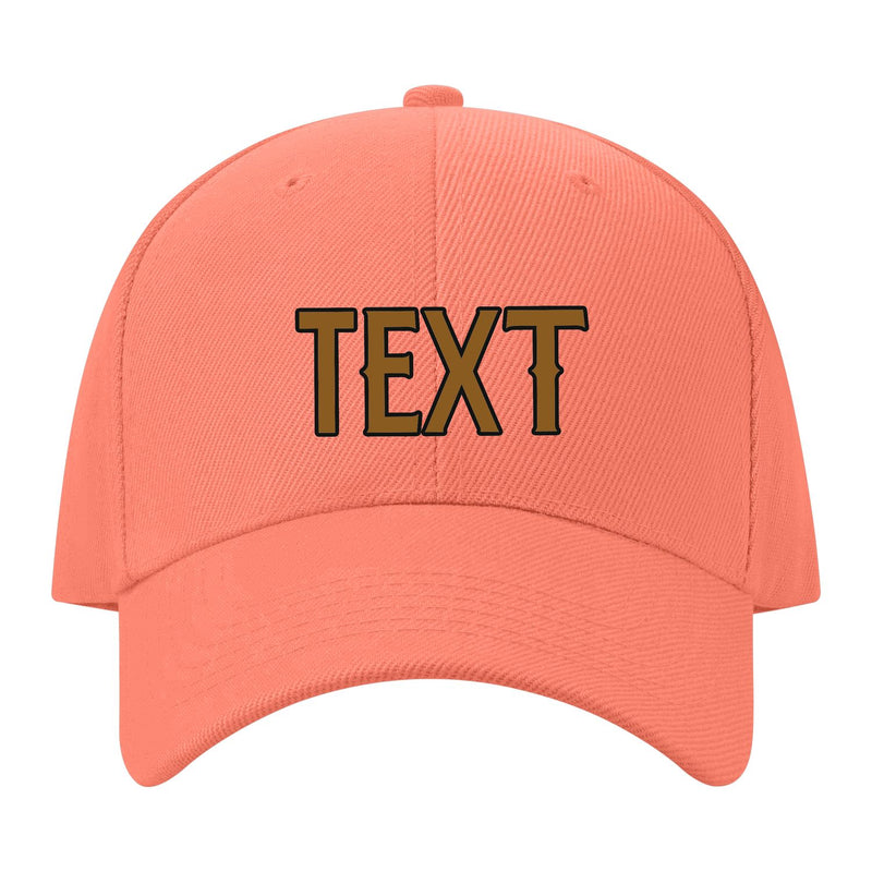 Custom Coral Pink Dark Green Hat 31B21722