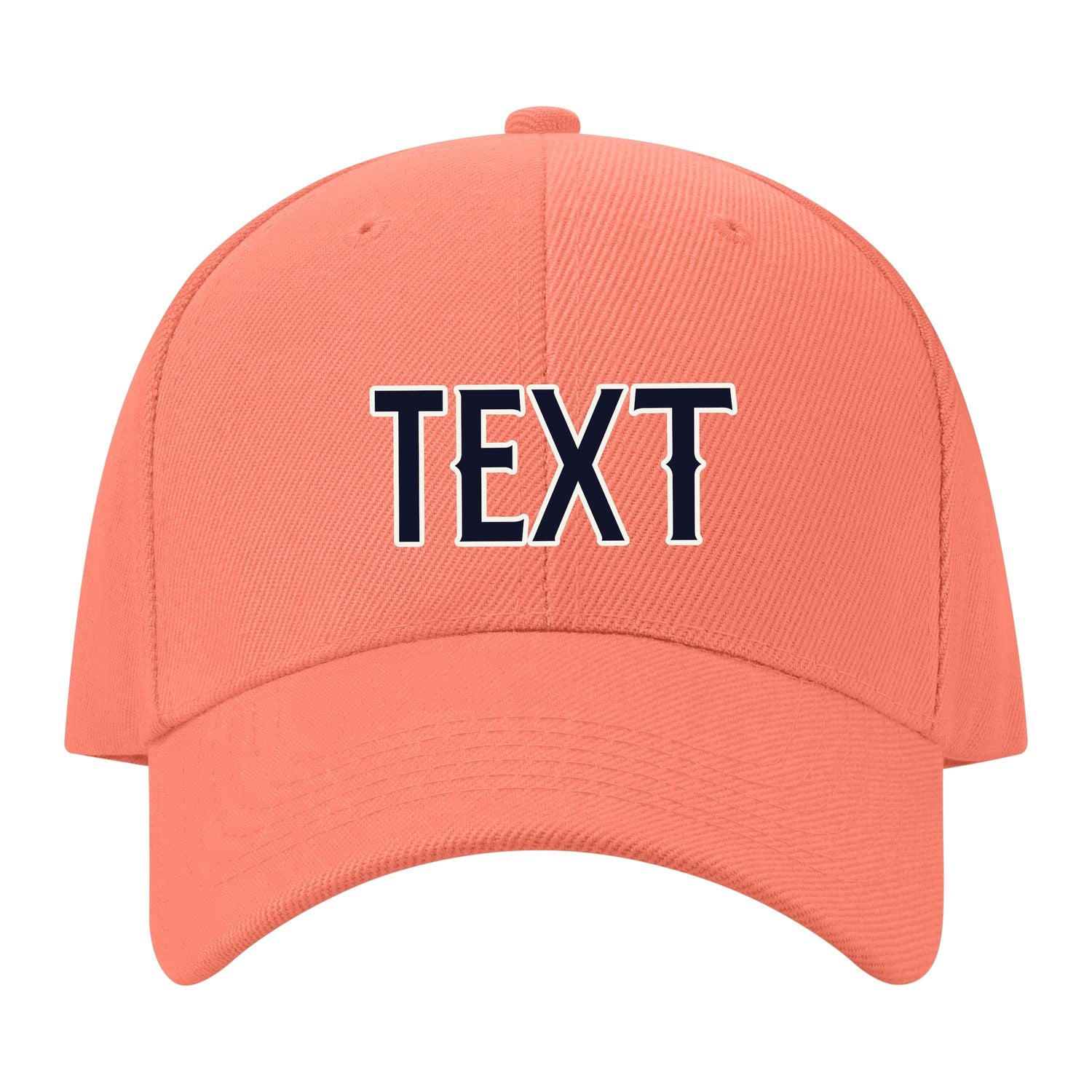 Custom Coral Pink Pale Peach Hat 31B21811