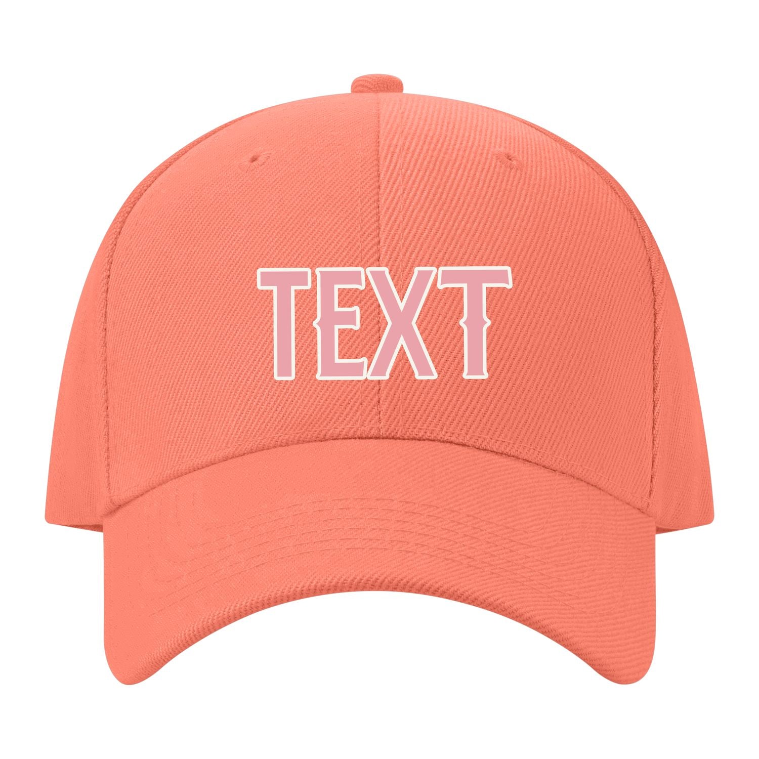 Custom Coral Pink Light Emerald Green Hat 31B21821