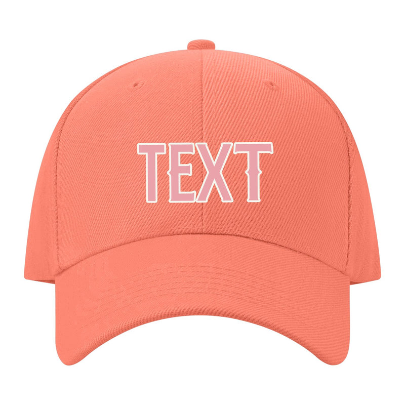 Custom Coral Pink Light Emerald Green Hat 31B21821
