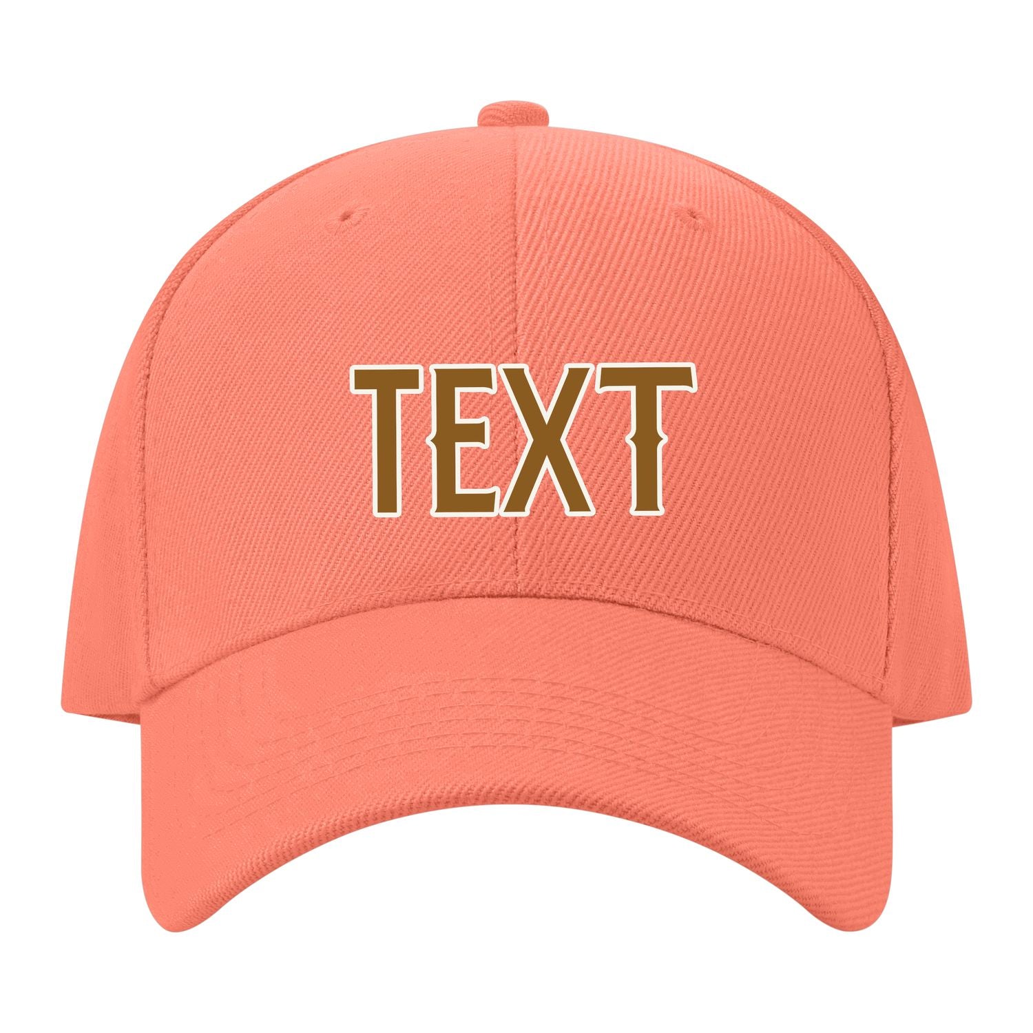 Custom Coral Pink Dark Green Hat 31B21822