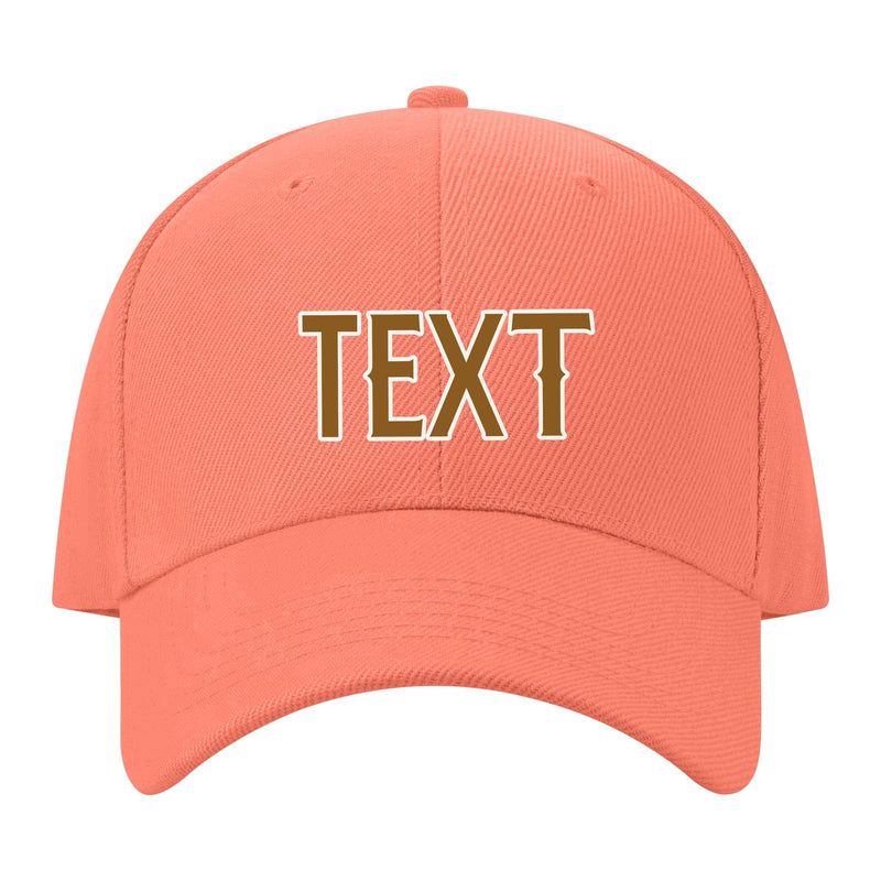 Custom Coral Pink Dark Green Hat 31B21822