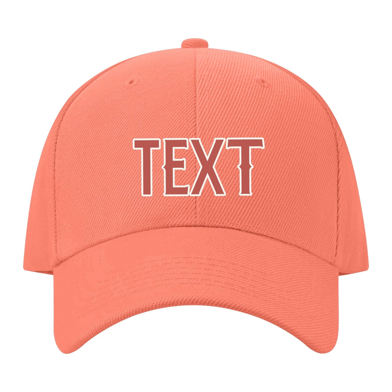 Custom Coral Pink Emerald Green Hat 31B21829