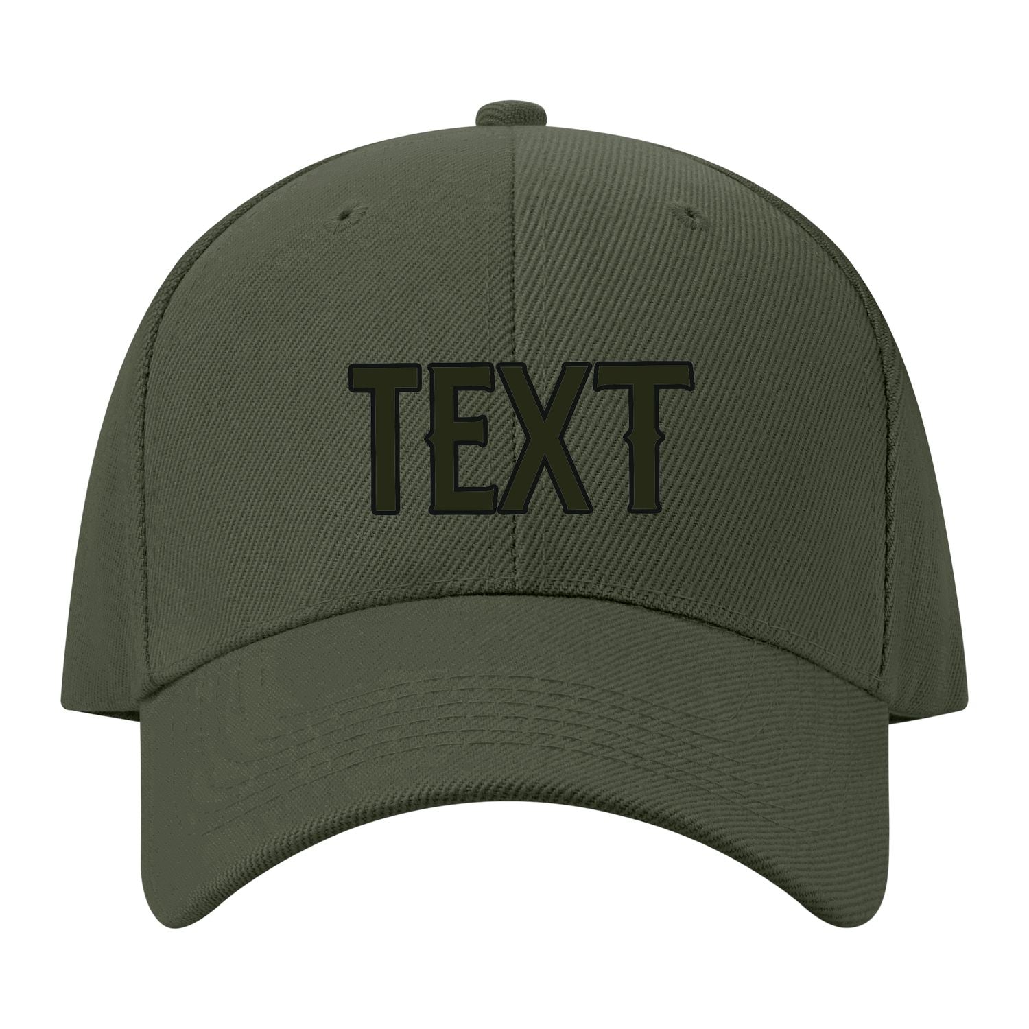 Custom Dark Green White Hat 34B21702