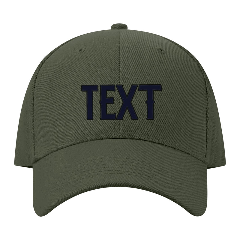 Custom Dark Green Pale Peach Hat 34B21711