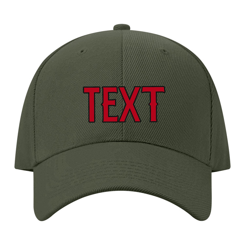 Custom Dark Green Crimson Red Hat 34B21714