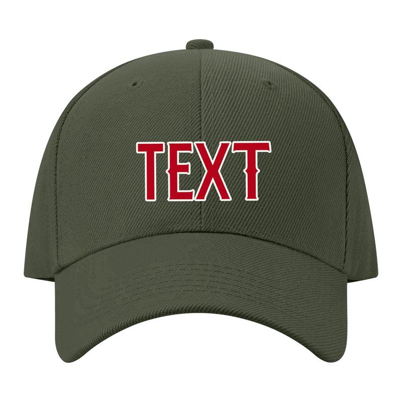 Custom Dark Green Crimson Red Hat 34B21814