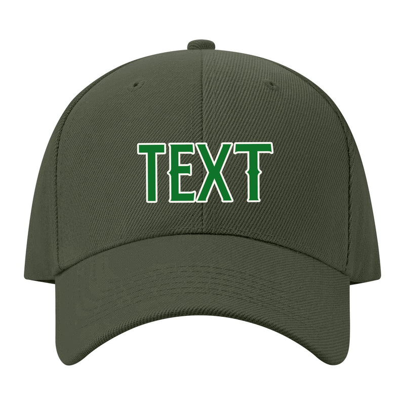 Custom Dark Green Misty Rose Hat 34B21824