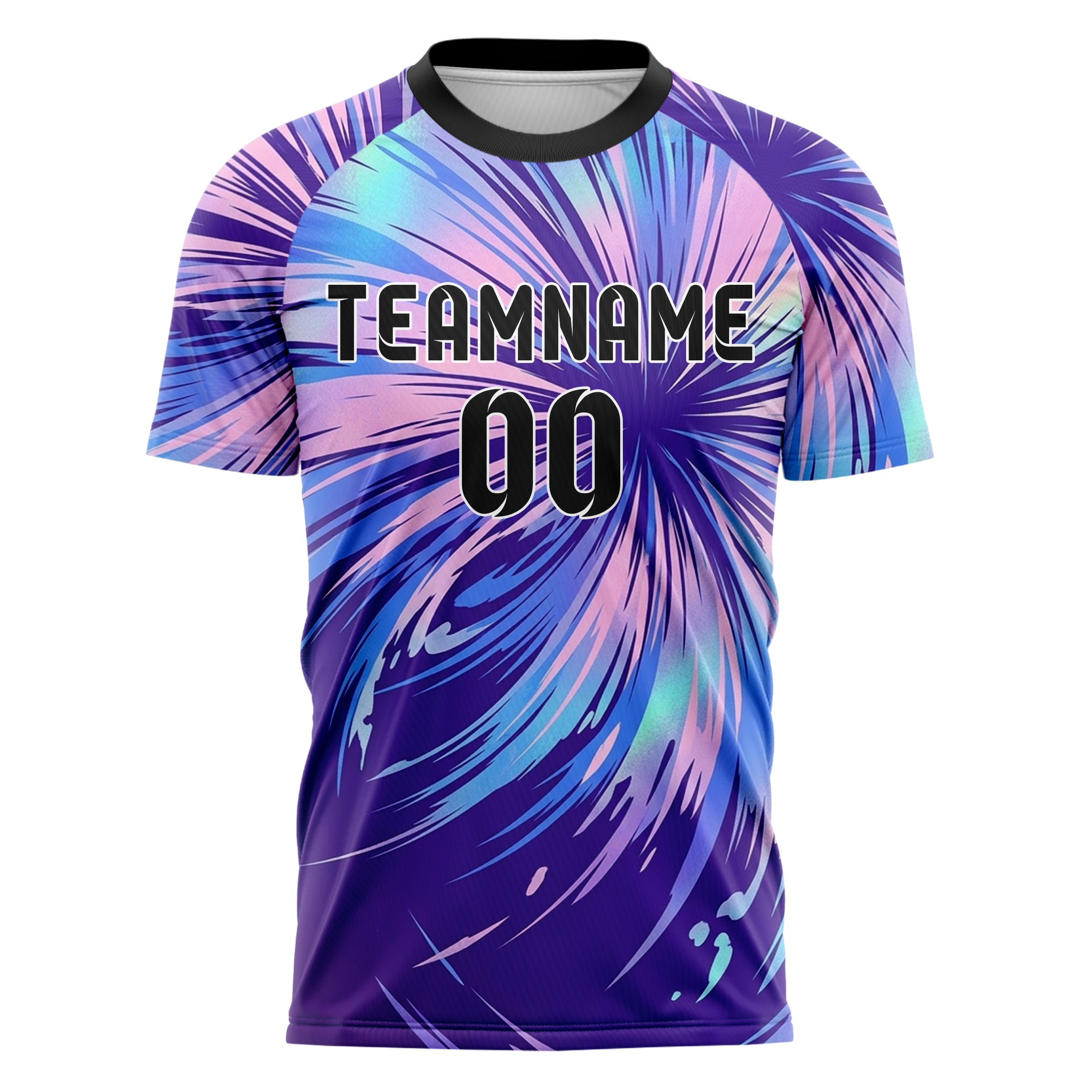 Violet Blue Pink Gradient Tidal Brush Vectors Custom Soccer Jersey