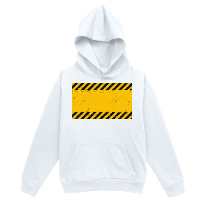 Tailorly Men's Printed Hoodie - Industrial Stripes Bold Caution Lines On Clean White Surface Hoodie
