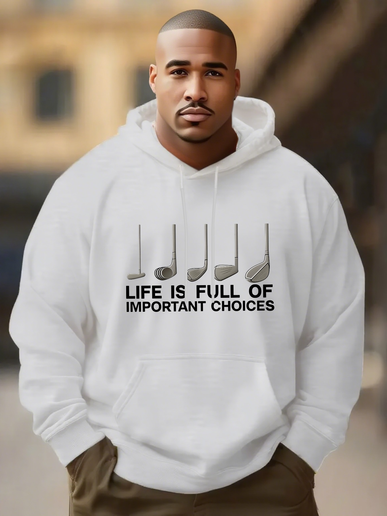 Tailorly Men's Printed Hoodie - Life Is Full Of Important Choices With Musical Notes Graphic Hoodie