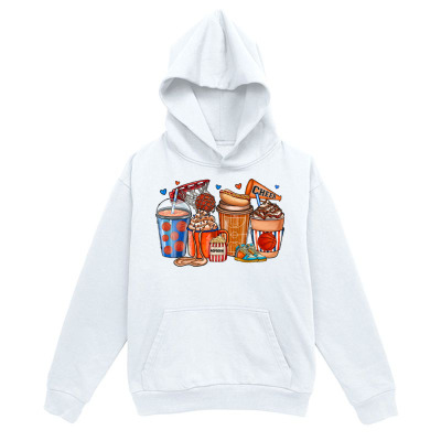 Tailorly Men's Printed Hoodie - Cartoon Colorful Dessert Cups Under Sprinkles And Fruit Ice Cream
