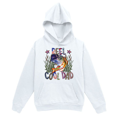 Tailorly Men's Printed Hoodie - Reel Cool Dad Colorful Fish Jumping Among Green Grass