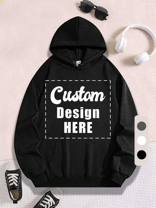 Tailorly Women's Printed Hoodie - Custom Design Text On Minimalist City Style Hoodie