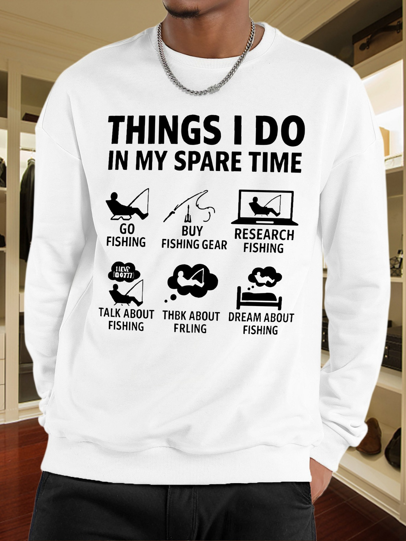 Tailorly Men's Printed Hoodie - Things I Do With Rods Lures Gear And Dreaming Fishing