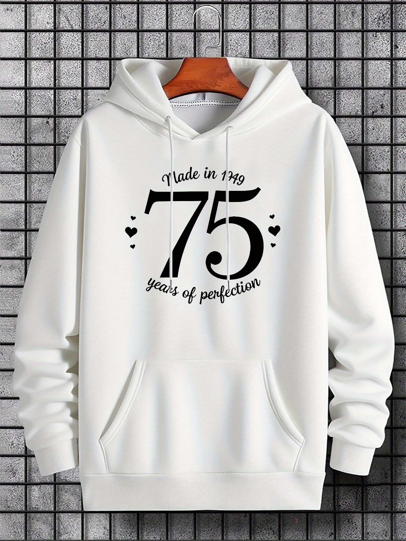 Tailorly Men's Printed Hoodie - Made In 1949 Seventy Five Years Of Perfection Hoodie