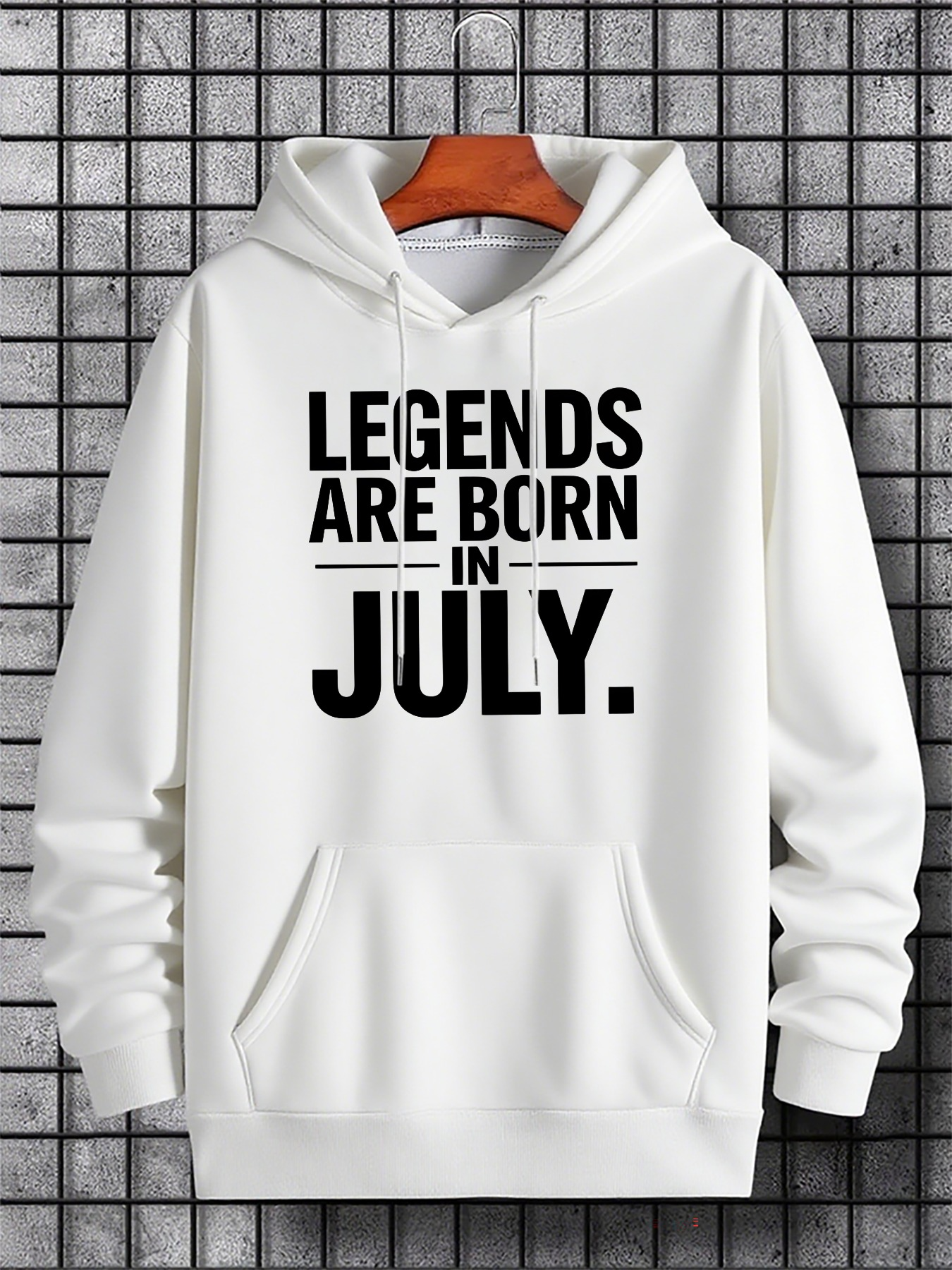 Tailorly Men's Printed Hoodie - Legends Are Born In July Bold Statement Hoodie
