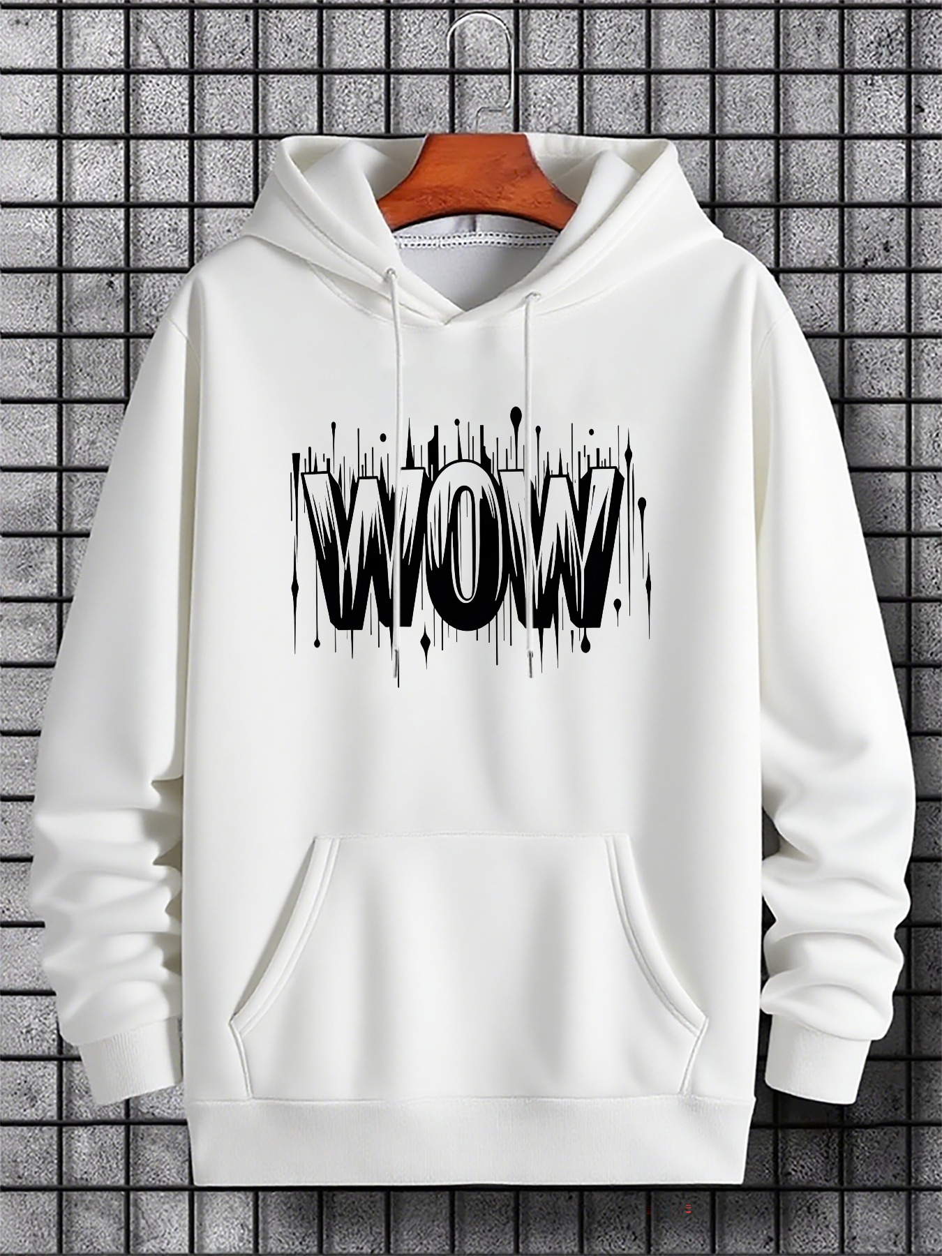 Tailorly Men's Printed Hoodie - Wow Urban Graffiti Art Splash Lettering Hoodie