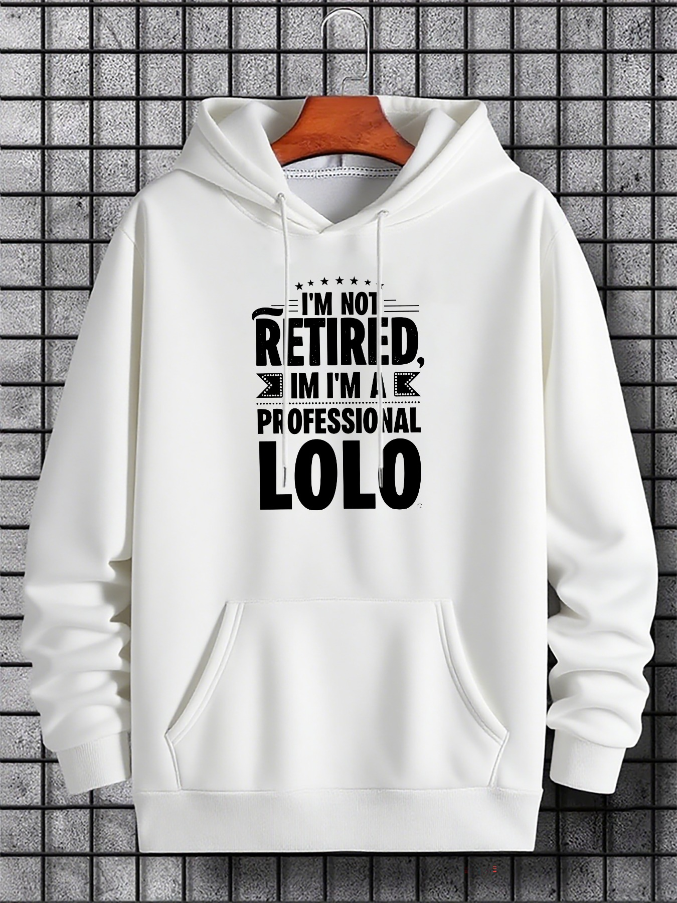 Tailorly Men's Printed Hoodie - Im Not Retired Im A Professional Lolo Hoodie