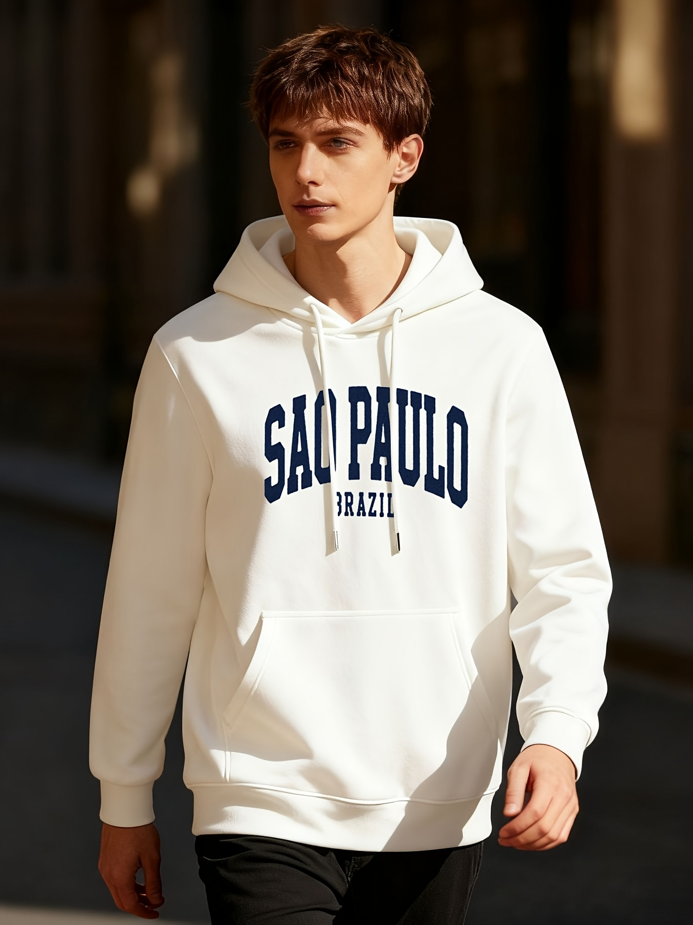 Tailorly Men's Printed Hoodie - Sao Paulo Brazil Classic City Inspired Urban Hoodie