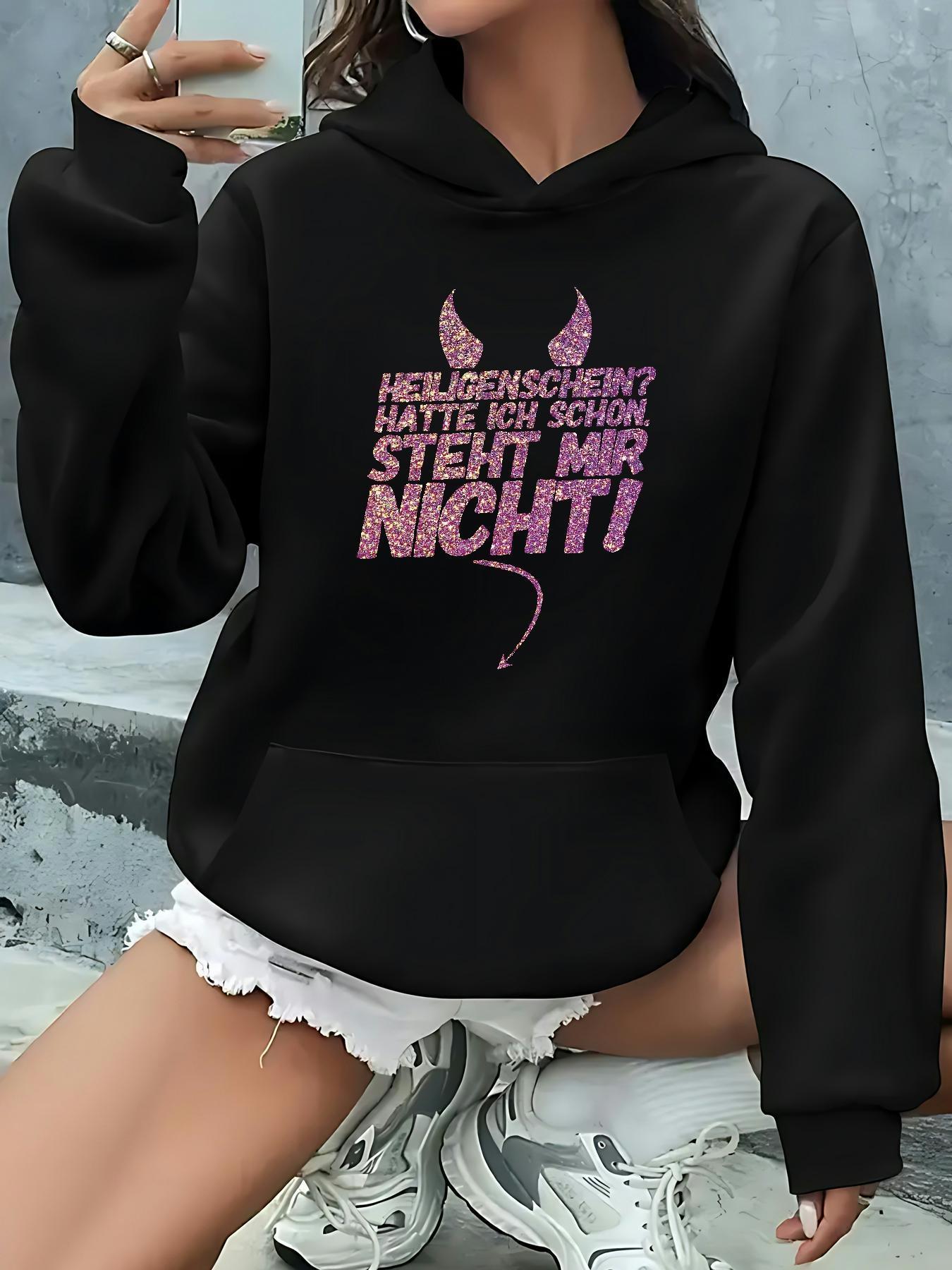 Tailorly Women's Printed Hoodie - Pink cartoon graphic