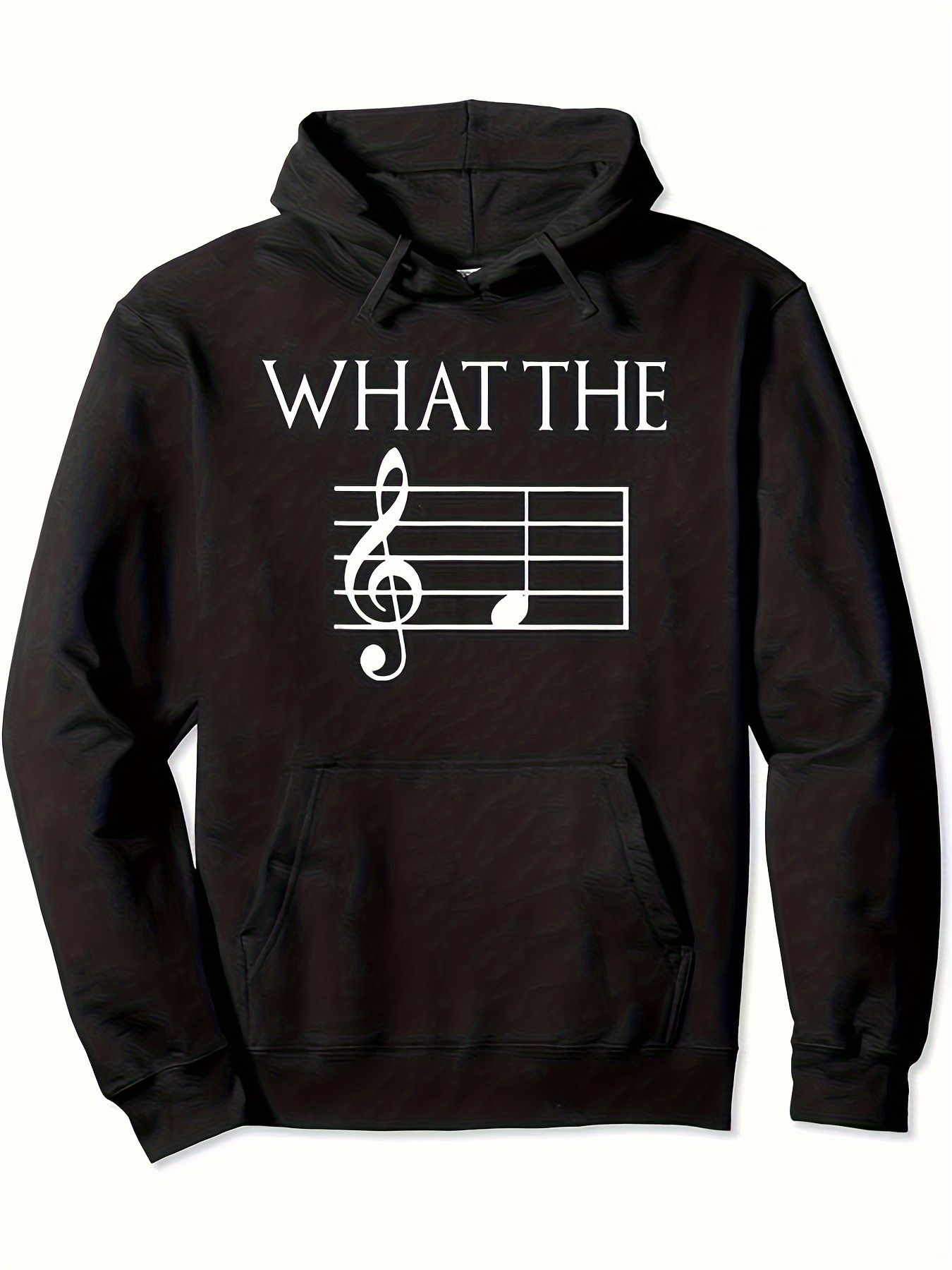 Tailorly Men's Printed Hoodie - What The Musical Staff With Note And Treble Clef Hoodie