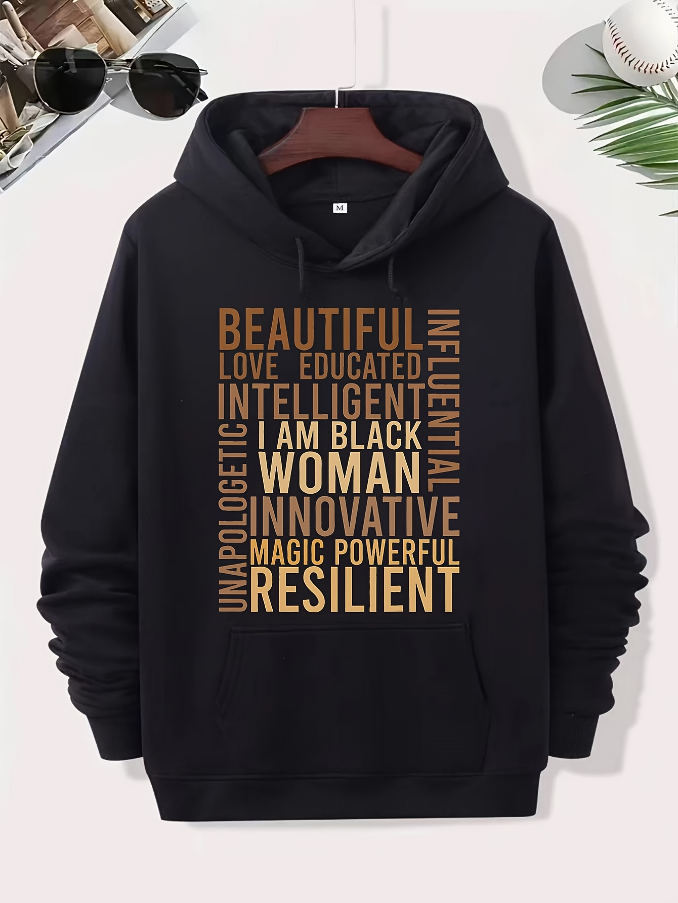 Tailorly Men's Printed Hoodie - Beautiful Innovative Educated Woman Unapologetic Intelligent Black Magic Powerful Hoodie