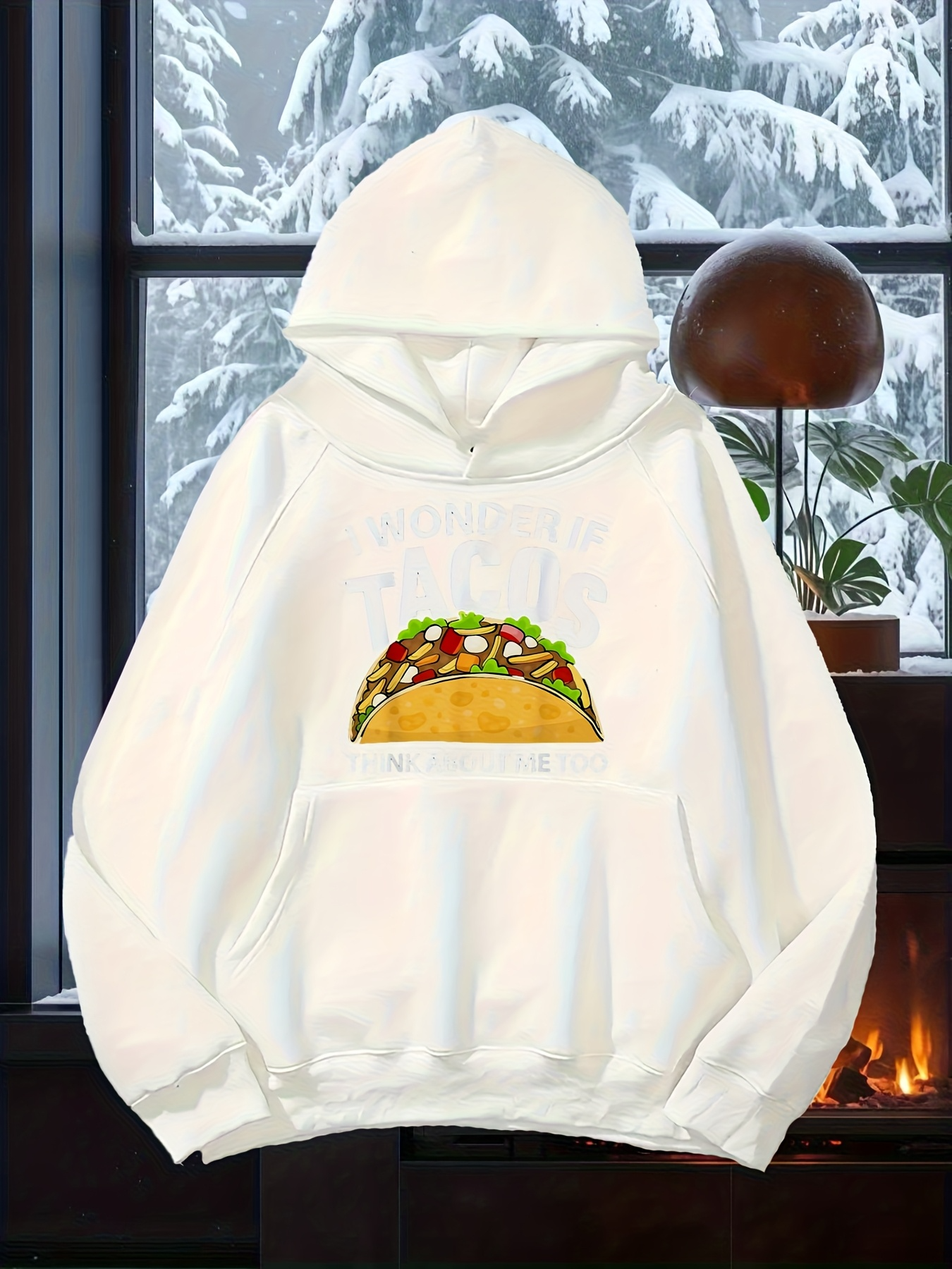 Tailorly Men's Printed Hoodie - Fresh Mexican Food Taco