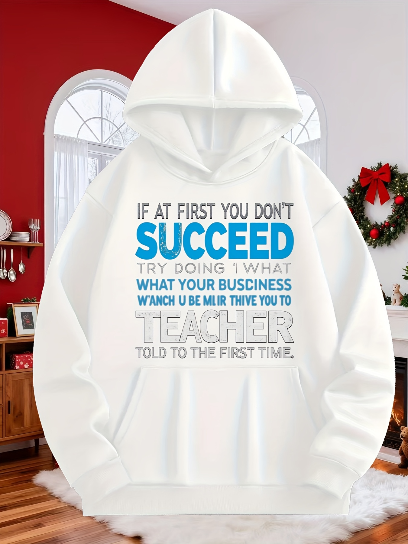 Tailorly Men's Printed Hoodie - If At First You Dont Succeed Business Advice From Your Teacher Hoodie