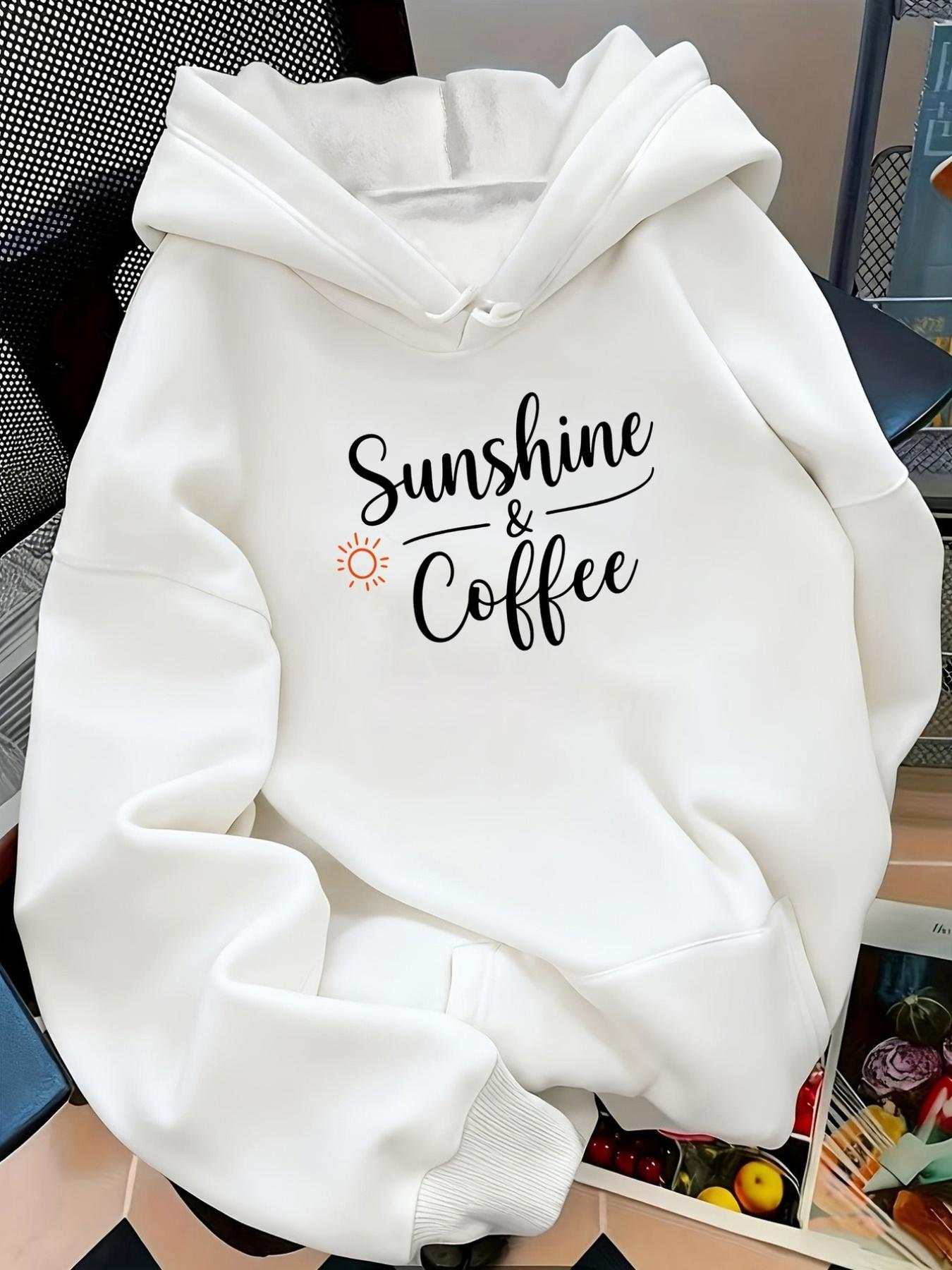 Tailorly Women's Printed Hoodie - Sunshine And Morning Energy With Warm Coffee