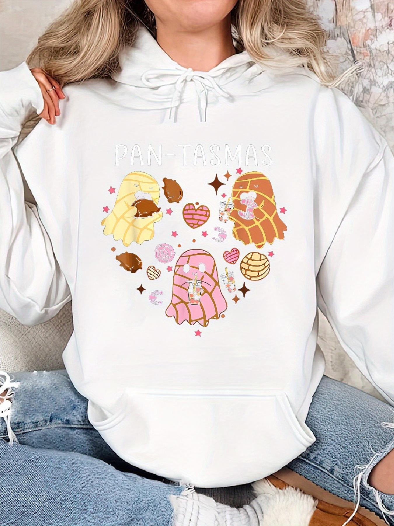 Tailorly Women's Printed Hoodie - Sweet Heart Shaped Pastries Surrounded By Sparkling Stars And Delicious Desserts Pastry