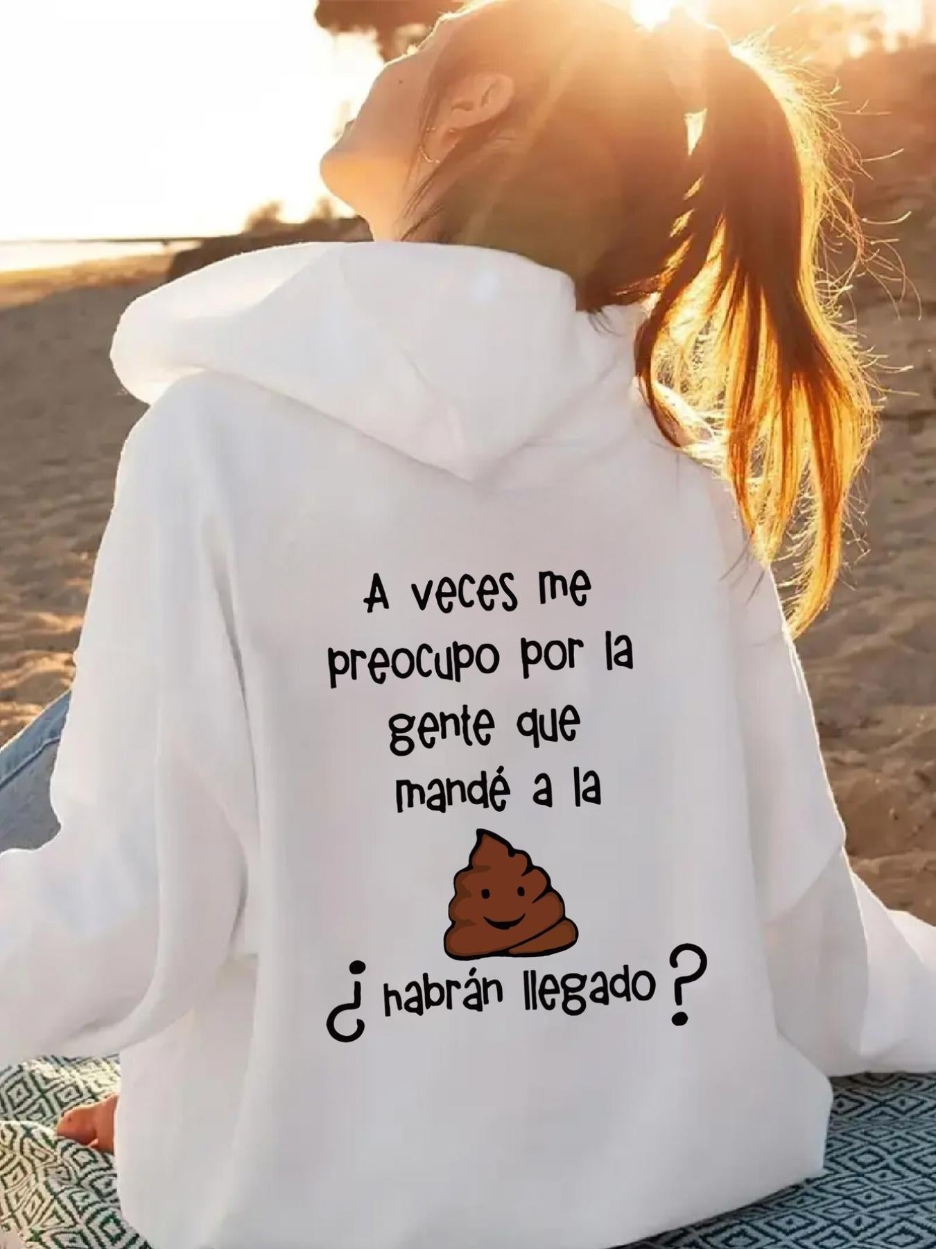 Tailorly Women's Printed Hoodie - Funny Poop Print