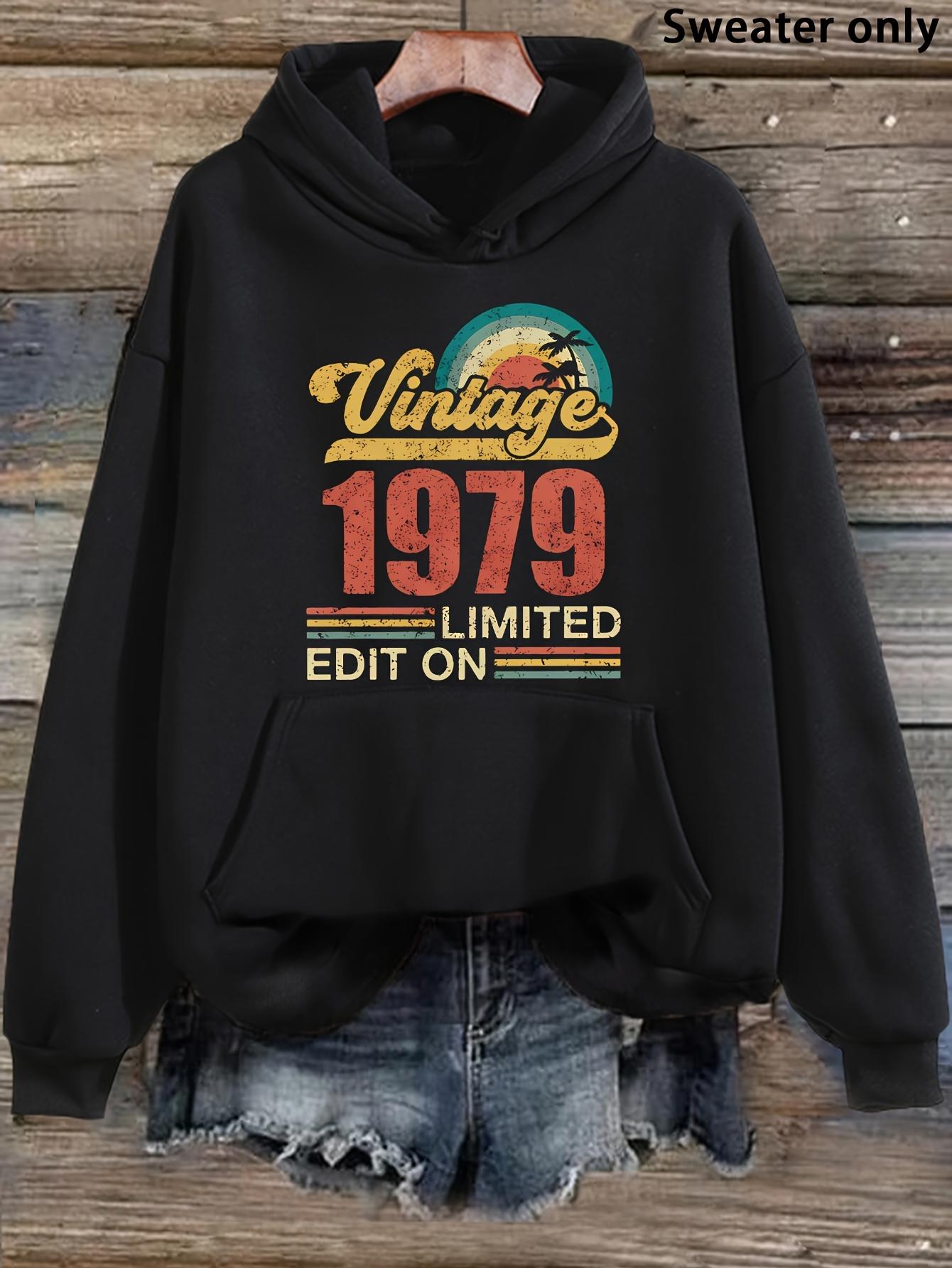 Tailorly Women's Printed Hoodie - Vintage Sunset With Faded Retro Typography Around Rising Sun Hoodie