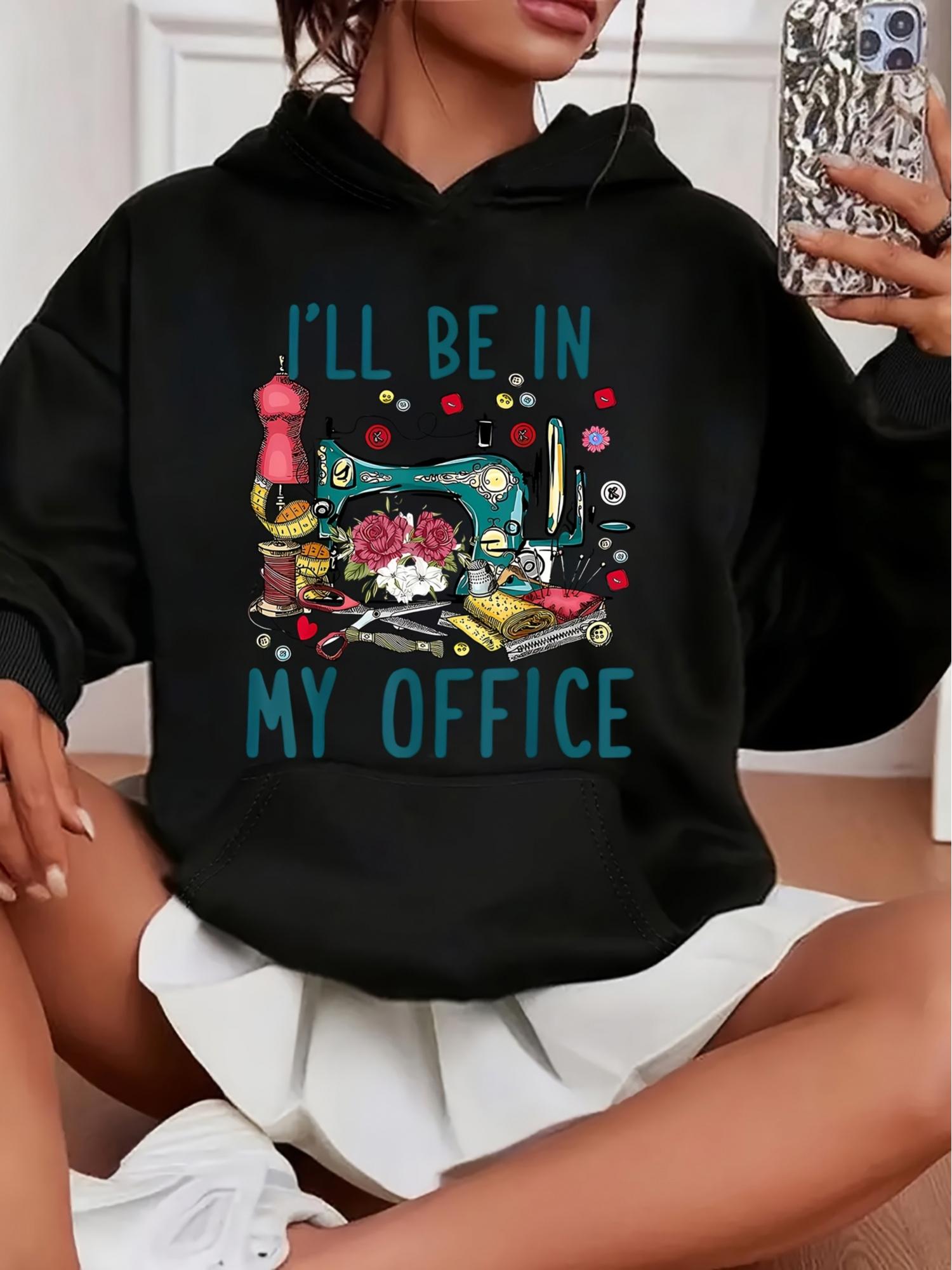 Tailorly Women's Printed Hoodie - Ill Be In My Office With Fishing Equipment Under Colorful Hooks Fish