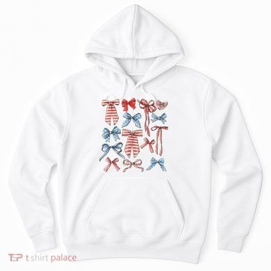 Tailorly Men's Printed Hoodie - Hand Painted Red And Blue Satin Ribbon Bows Collection Bow