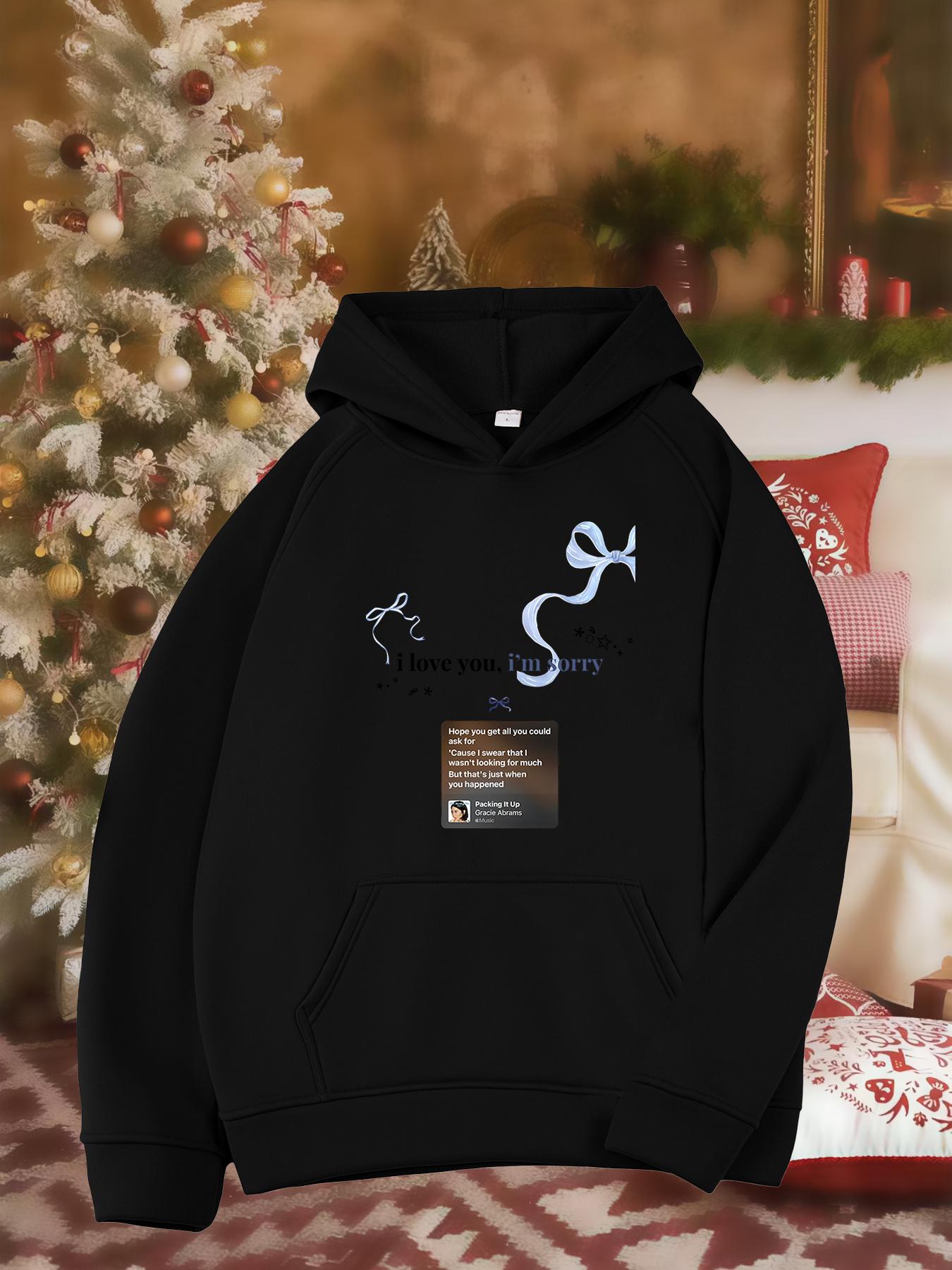 Tailorly Women's Printed Hoodie - Minimalist Blue White Abstract Line Art With Cozy Winter Home Hoodie