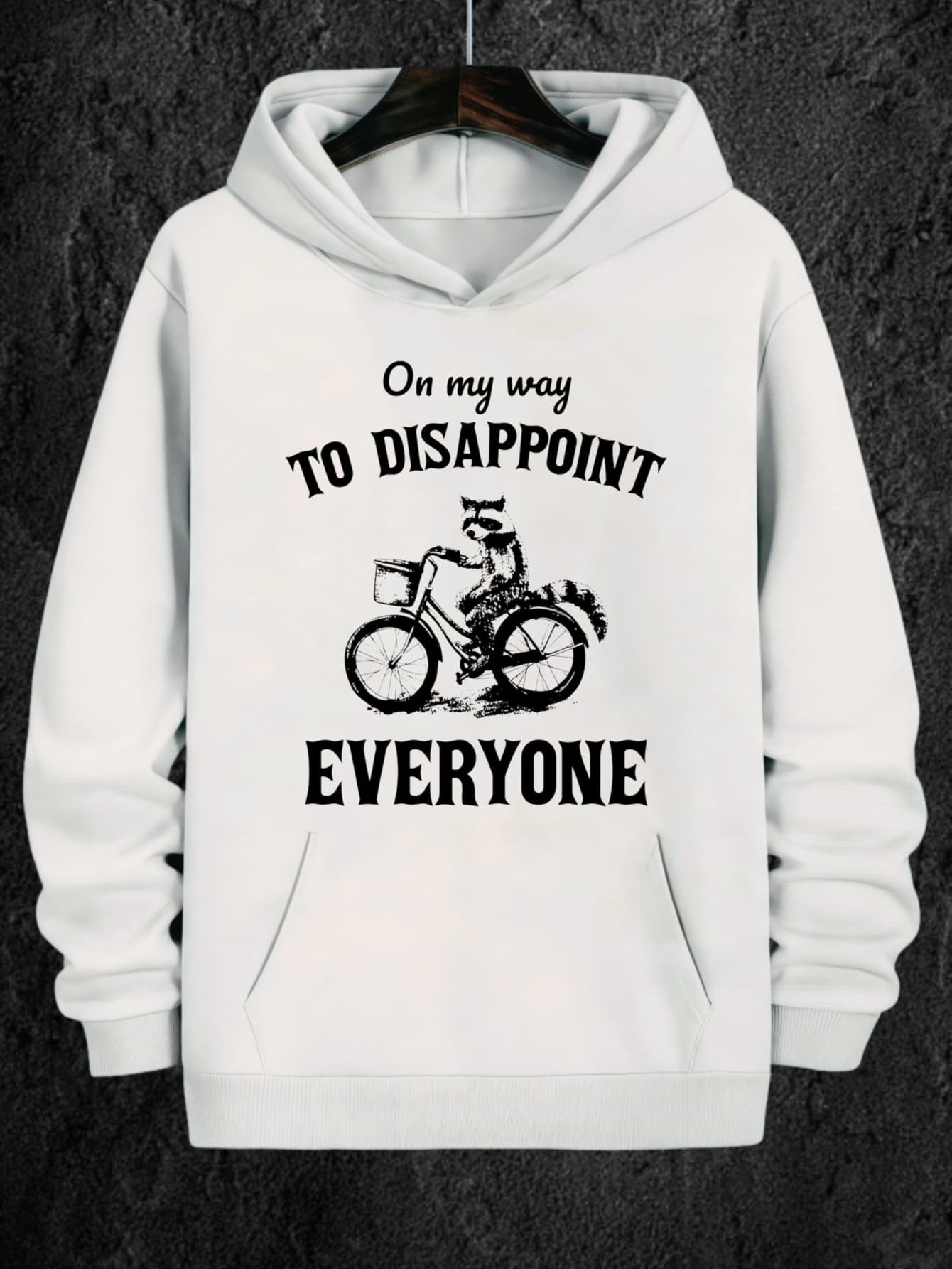 Tailorly Men's Printed Hoodie - On My Way To Disappoint Everyone With Bicycle Artwork