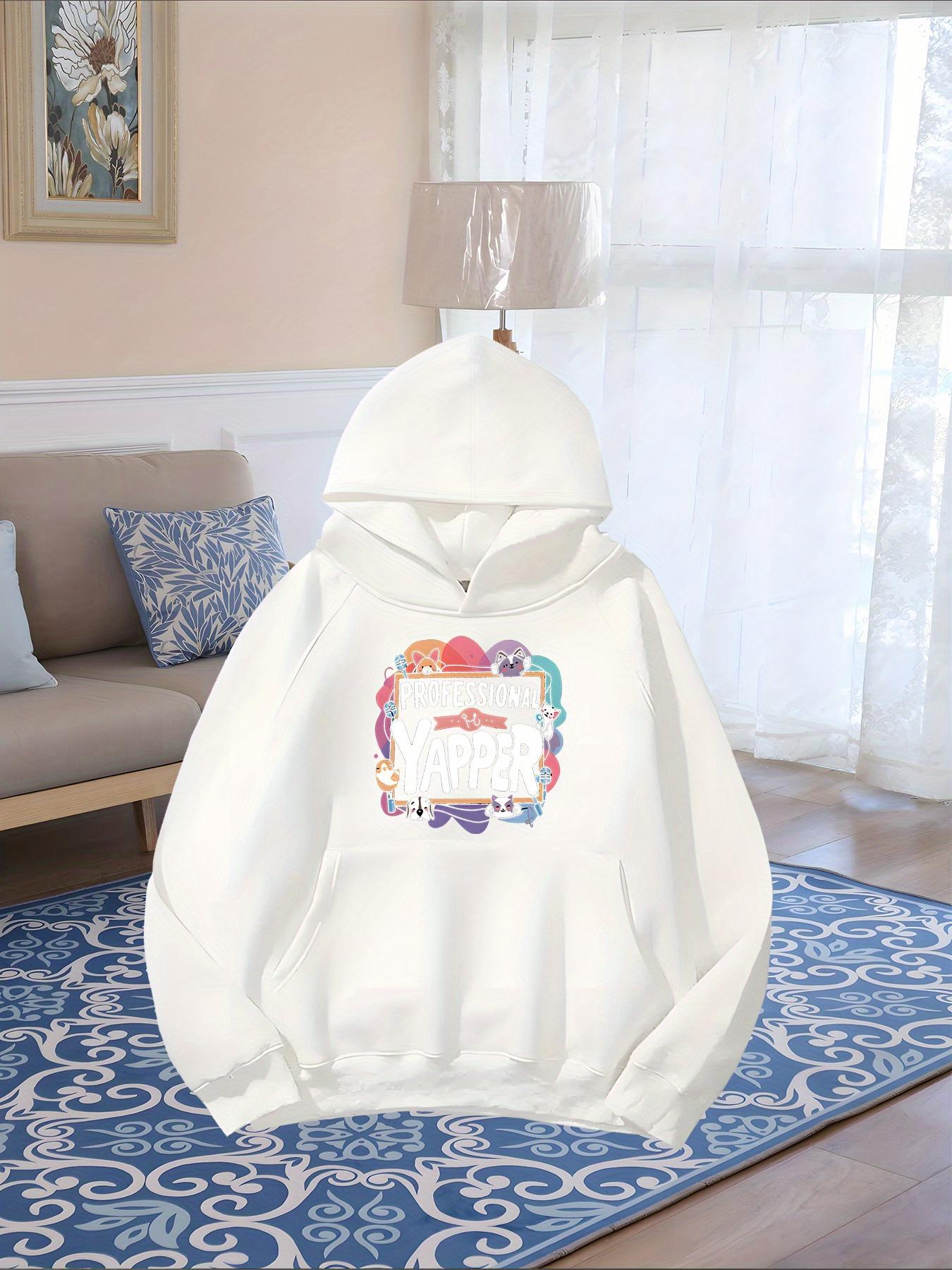Tailorly Women's Printed Hoodie - Colorful Decorative Frame With Rainbow Shapes Surrounding Retro Mustache